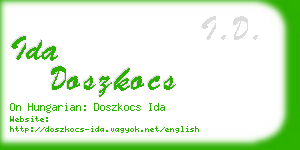 ida doszkocs business card